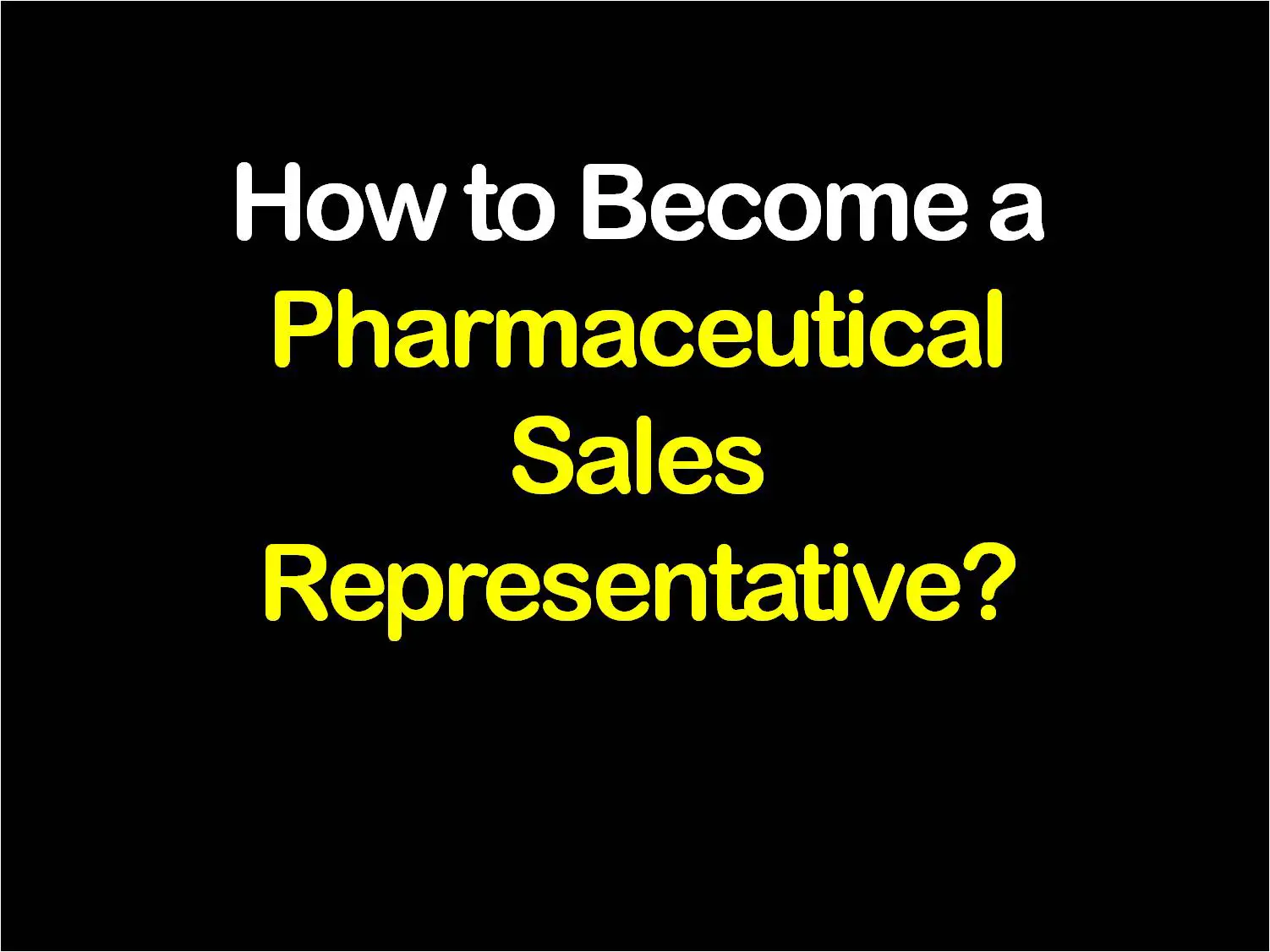 pharmaceutical sales representative